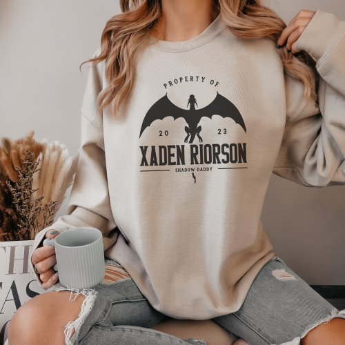 Property of Xaden Riorson Shadow Daddy Crewneck | ACOTAR Merch
