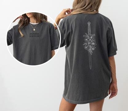You Do Not Yield Shirt | Throne of Glass Quote T-Shirt